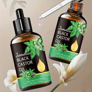 30ml Black Castor Oil: 100% Pure Plant Essential Oil For Massage, Shower, Skin Care, Facial, Body, Nail, Hair, Eyelash Care