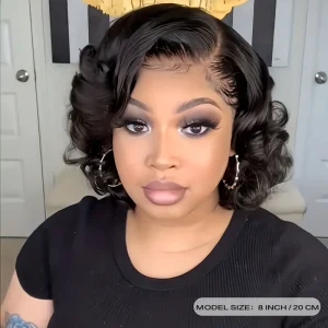 8 Inch Short Curly Hair Wigs For Women Synthetic Heat Resistant Hair Wigs For Daily Halloween Party Use