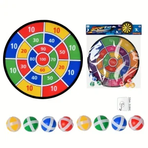 1pc Dart Board With 8pcs Balls-Random Color, Puzzle Toy, Dart Board With Sticky Ball