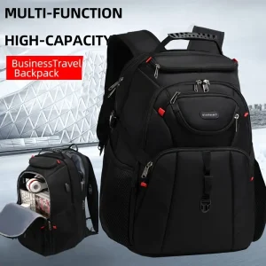Large Capacity Waterproof Laptop Backpack With USB Charging Port, Casual Multiple Compartments Travel Backpack, School Bag