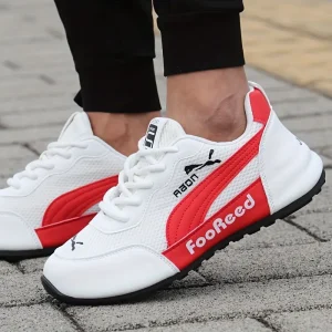 Women's Colorblock Casual Sneakers, Lace Up Soft Sole Platform Letter Print Walking Shoes, Low-top Versatile Sporty Trainers