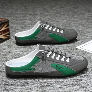 Men's Fashion Breathable Slip-On Mules, Lightweight Non-Slip Comfy Casual Shoes