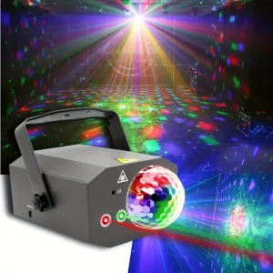Party Lights, Disco Ball Lights,DJ Disco Lights Laser Stage Light Sound Activated Rave Lights With Remote Control Dancing Lights Disco Lights For Parties Club Bar KTV Holiday Dance Christmas Birthday