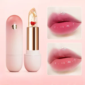 Crystal Translucent Color-changing Petal Jelly Lipstick Temperature Change Lazy Lipstick Moisturizing Nourishing Water Feeling Natural Color Lipstick