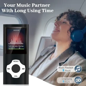 Fourth Generation MP3 And MP4 Music Player With 8G Memory Card, Supporting Functions Such As Music Playback, Video Playback, Image Playback, FM Radio, Recording, E-book, Etc. It Supports Expanding The Memory Card To 32G, Equipped With Headphone Cable And Data Cable, Suitable For Outdoor Sports And Travel Carrying