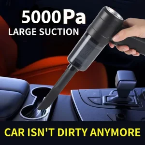Wireless handheld vacuum cleaner, 5000Pa high suction, high-power turbo motor, anti overheating protection vacuum cleaner, portable household and automotive accessories, cordless handheld vacuum cleaner, black