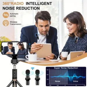 Professional Mini Wireless Lavalier Microphone For USB-C Smartphone Microphone, Cordless Clip-on Microphone, Plug And Play,for Video Recording, Live Streaming, Interviews