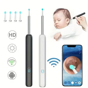 Reinventing Ear Care: High-Res Camera Earwax Removal Tool with 360° View, LED Lights, App-Driven, Effortless 3-Step Operation! Suitable for Daily Use