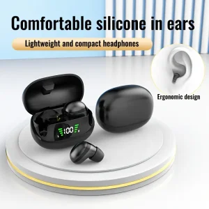 Ultra-mini Sleep Wireless Earphones 5.3 Chip Intelligent DigitalDisplay With Microphone HD Call Super Strong Subwoofer WearRegardless Of Left Ear Right Ear Suitable For Android Microsoft SeriesMobile Phones