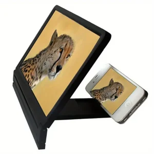 HD No Battery Needed, 3-in-1 Phone Screen Amplifier: Eye-Safe 3D Magnification & Convenient Phone Holder