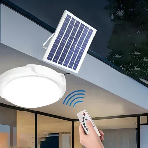 1pc LED Solar Indoor Balcon Ceiling Light IP65 Waterproof Outdoor Powerful Garden Decoration For Home Porch Smart Lamp Fixture